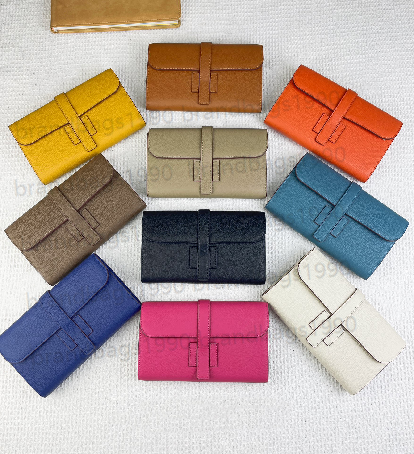

H Designer Purse Togo Cowskin Woman Clutch Wallets Card holders Bags fashion Bag 22*13.8*4cm Long Wallet With Serial Number Box, Etoupe