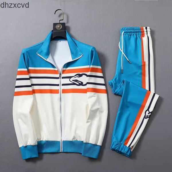 

Men Women tracksuits two pieces set jacket pants with letters and strips printed 1PIX