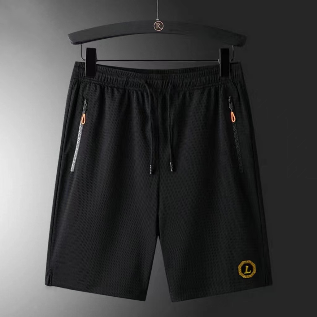 

designer mens shorts Summer casual beach pants 4-way stretch fabric fashion sports shorts High end luxury popular street ee shorts Asian size M-XXXL, Black