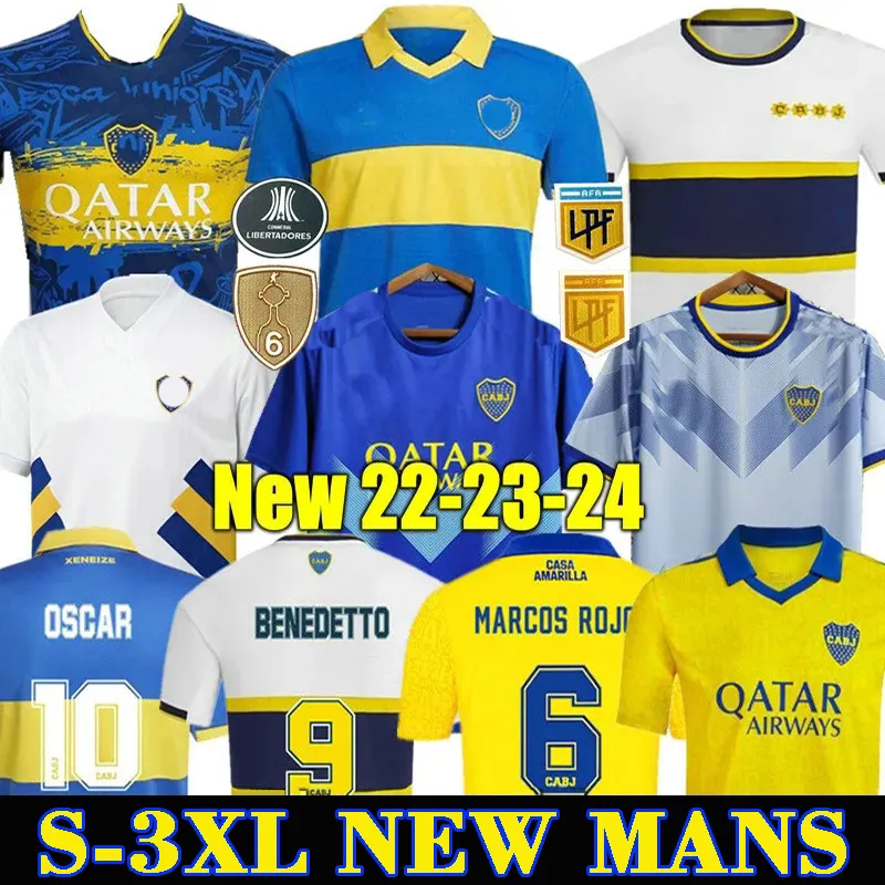 

22 23 Boca Soccer Jerseys MEDINA VILLA Mens Soccer Jerseys FERNANDEZ BENEDETTO MOLINAS RAMIREZ VARELA VAZQUEZ Home Away 3rd Football Shirts Short Sleeve Uniforms, Image