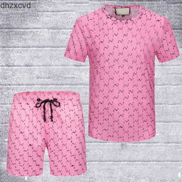 

new Casual Suit Mens Tracksuit Fashion alphabet pattern Summer Sportwear Crew Neck Short Sleeves T-shirt+shorts Color Option High Quality Designer Sportswear A6L7