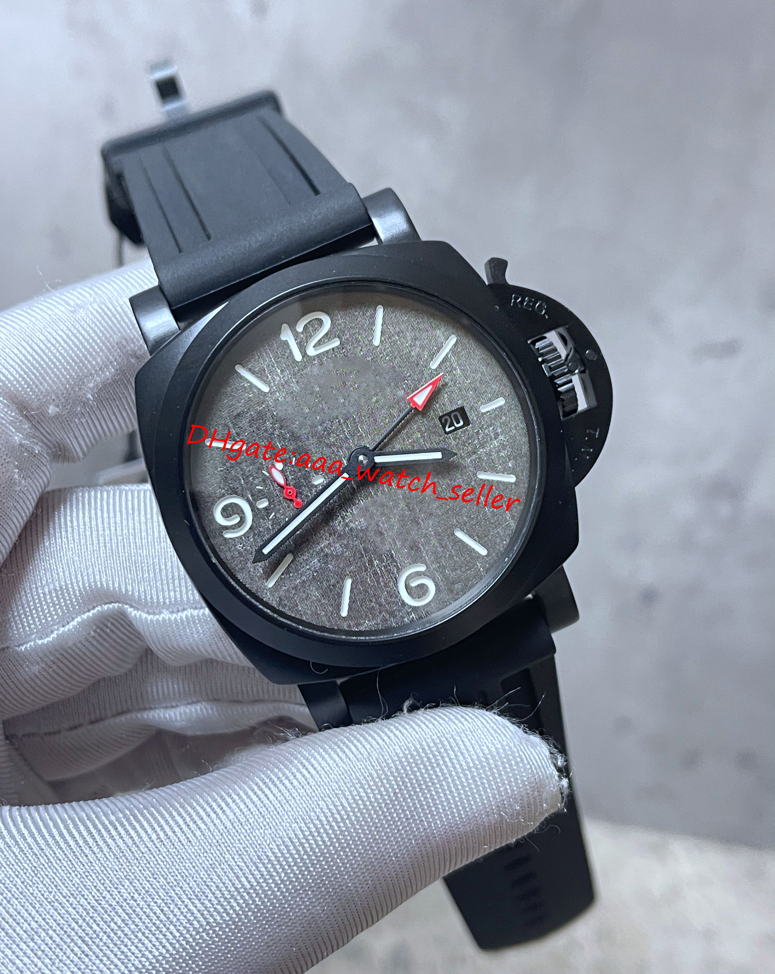 

V7 maker high quality mens watches 36th America's cup 44mm black case mechanical automatic movement rubber strap super luminous sapphire sport men's wristwatches, P1
