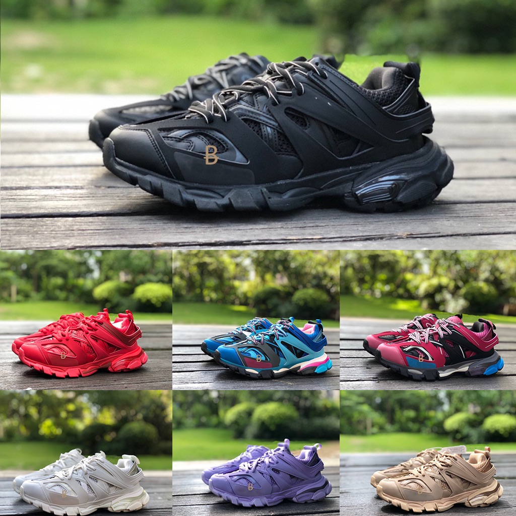

Original Triple S Track 3.0 Outdoor Shoes Mens Paris Brand Grey Purpe Black Pink Green Royal Blue Shadow Yellow Athletic Women Platform Sneakers Trainers, 27