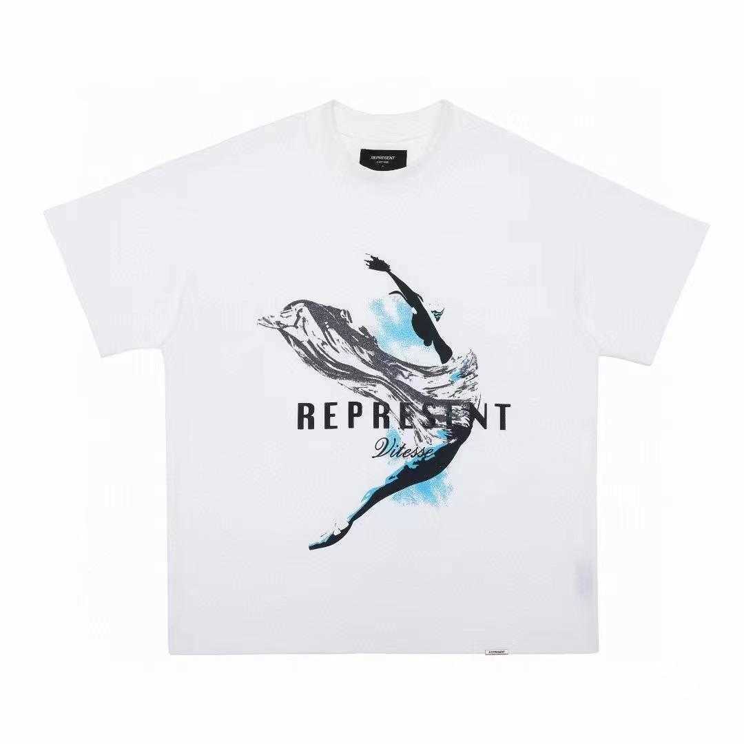 

23hottshirt Represent Fashion Brand American Washed Old Loose Vtg Short Sleeve Mens High Street Inst Shirt Fg9l 7IUDZ, Wash water black dog head print