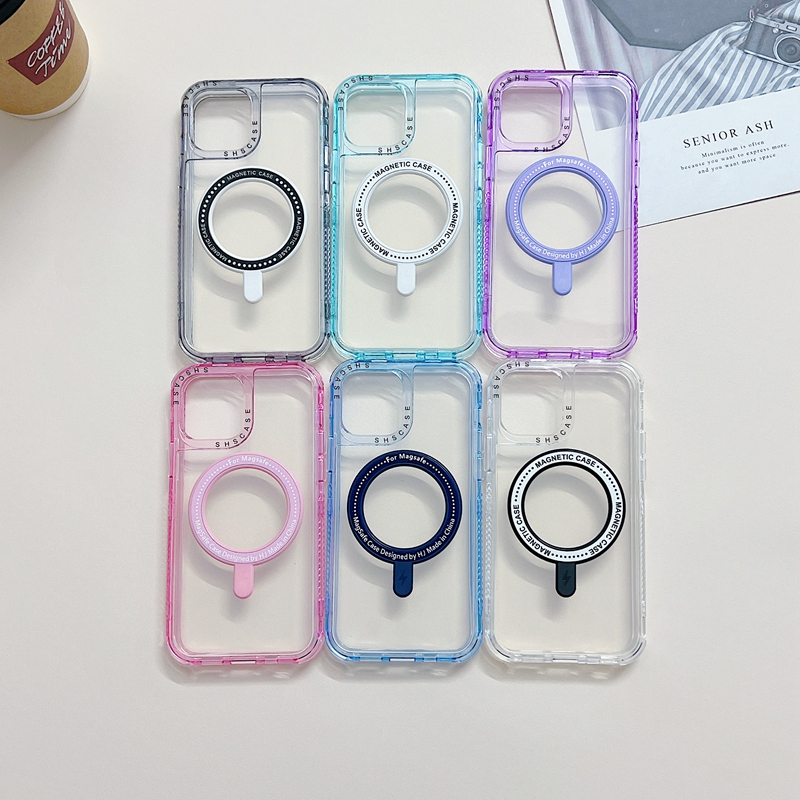 

3in1 Magnet Wireless Charging Shockproof Cases For Iphone 14 Plus Pro MAX 13 12 11 X XS XR 8 7 6 Luxury Hard Plastic PC Soft TPU Magnetic Hybrid Layer Crystal Clear Cover, Pls let us know the color u want