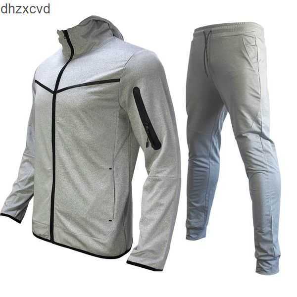 

Thin Tech Fleece Men Tracksuit Designer Sweat Suit Two Piece Set Sports Sweatpants with Long Sleeve Hoodie for Spring Autumn 3XL Mens Clothing IDBS, 13