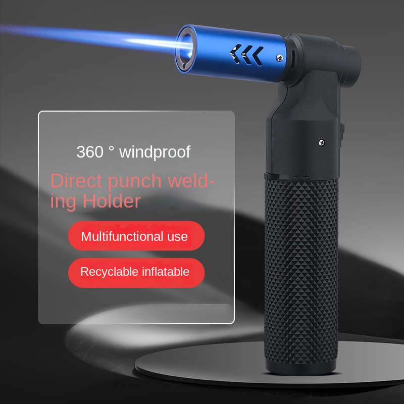 

HONEST Cigar Lighter Windproof Kitchen Gas Lighter Jet Butane Tube Barbecue Metal Jewelry Welding Lighter Outdoor Gadgets ForMen