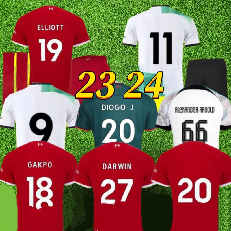 

23 24 soccer jerseys home away 3rd third GAKPO DARWIN 2023 2024 Mohamed Diogo Luis DIaz Alexander Arnold football shirt tops men kids kit uniforms