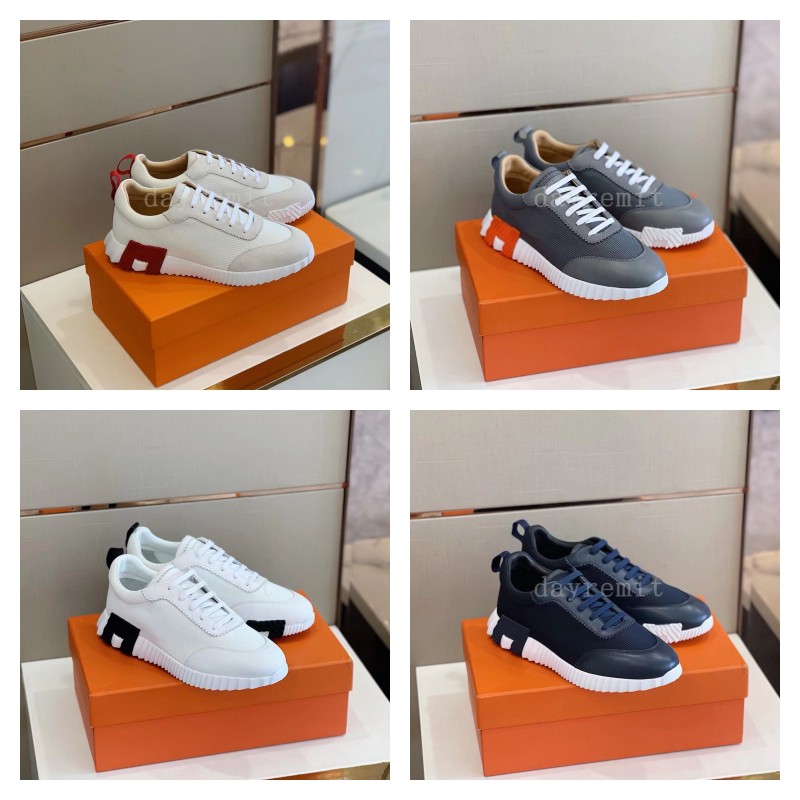 

Designer Casual Shoes Bouncing Sneakers Suede Trainers Breathable Patchwork Mesh Running Shoe Men c Non-slip Rubber Flat Trainer With Box, 10