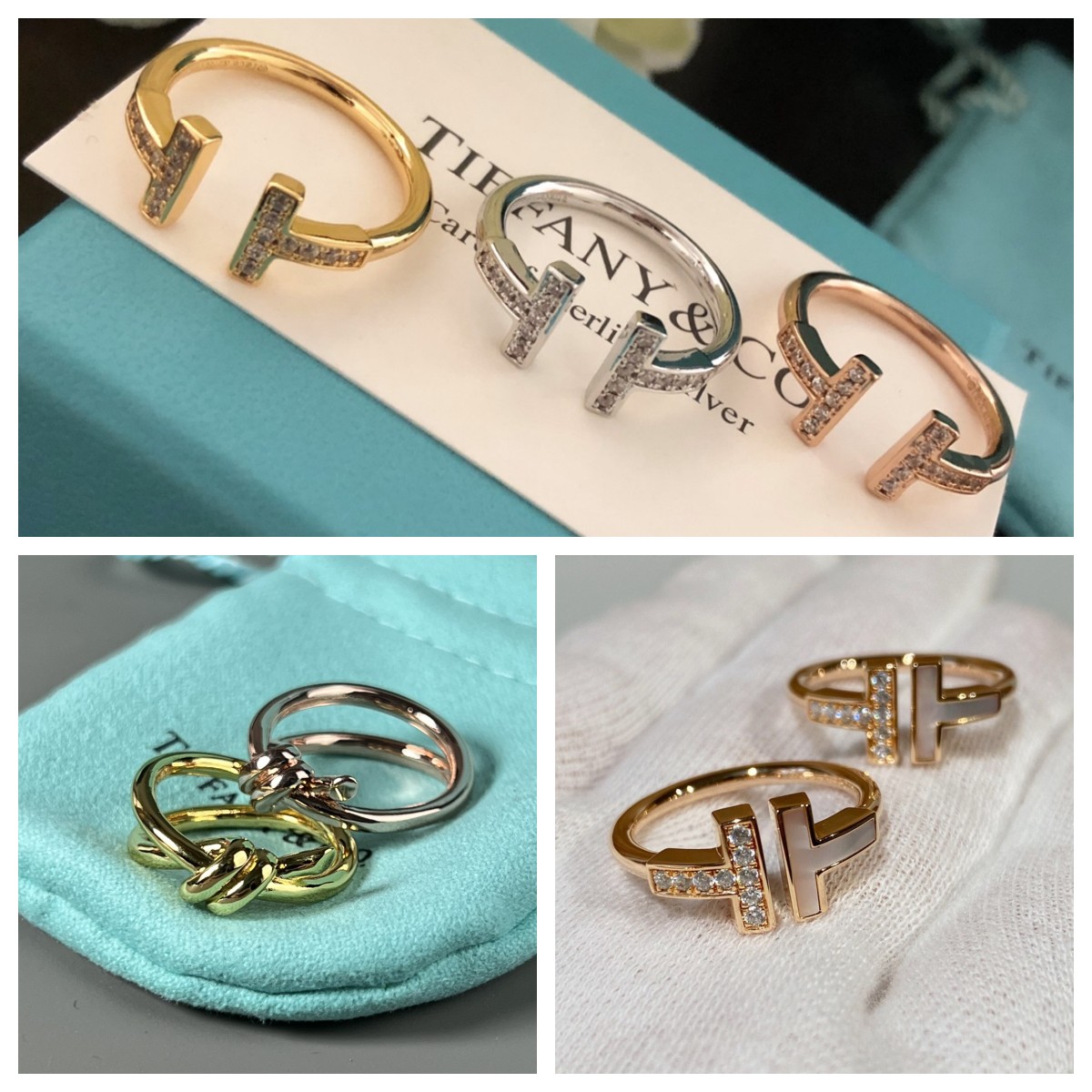 Dupe Tiffany Ring Fashion Designer Diamond Ring Women Men lover rings With Gift Box