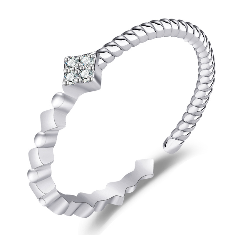 

Solitaire Ring for Women Brilliant Cubic Zirconia Star Shaped Adjustable Rings