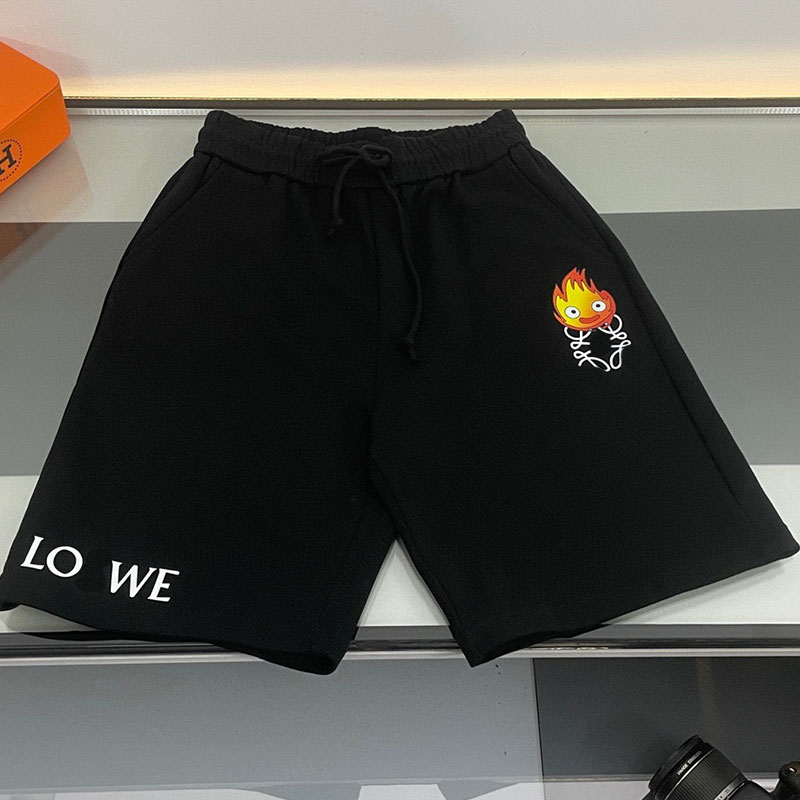 

Fashion Mens Calcifer Pocket Shorts In Cotton Classics Hayao Miyazaki Howls Moving Castle Capsule Collection Daily Casual Designer Shorts For Men 4XL 5XL