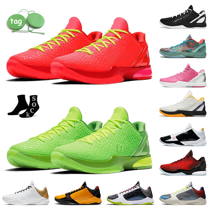 

Mamba 6 Reverse Grinch Basketball Shoes Mens Trainers Mambacita 6s 5s Grinch Think Pink 5 Protro Bruce Lee White Del Sol chaos Sneakers Big Stage Parade, B18 bhm 40-46