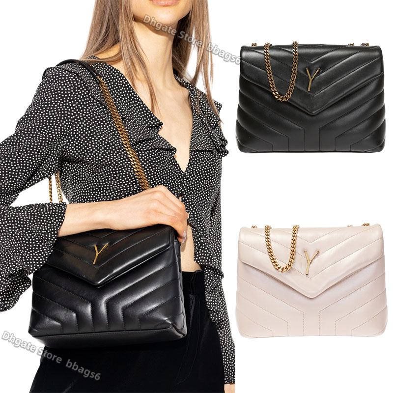 

Designer Shoulder Bags Women LOULOU Y-shape Qualited Chain Leather Crossbody Luxury Brand Lady Purse Phone Handbag Tote Woman Baguette 20 25 30CM, Y1-gold