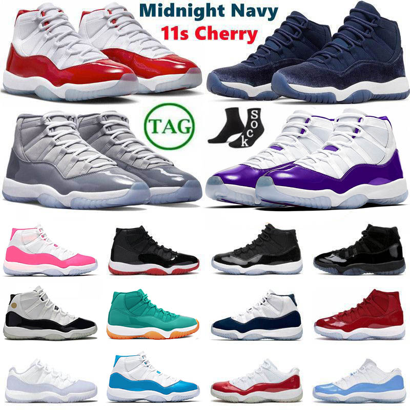 

News 11 11s Basketball Shoes Men Women 11s Cherry Midnight Navy Cool Grey 25th Anniversary 72-10 Low Bred Pure Violet Mens Trainers Sport Sneakers Size 36-47, D3 40-47