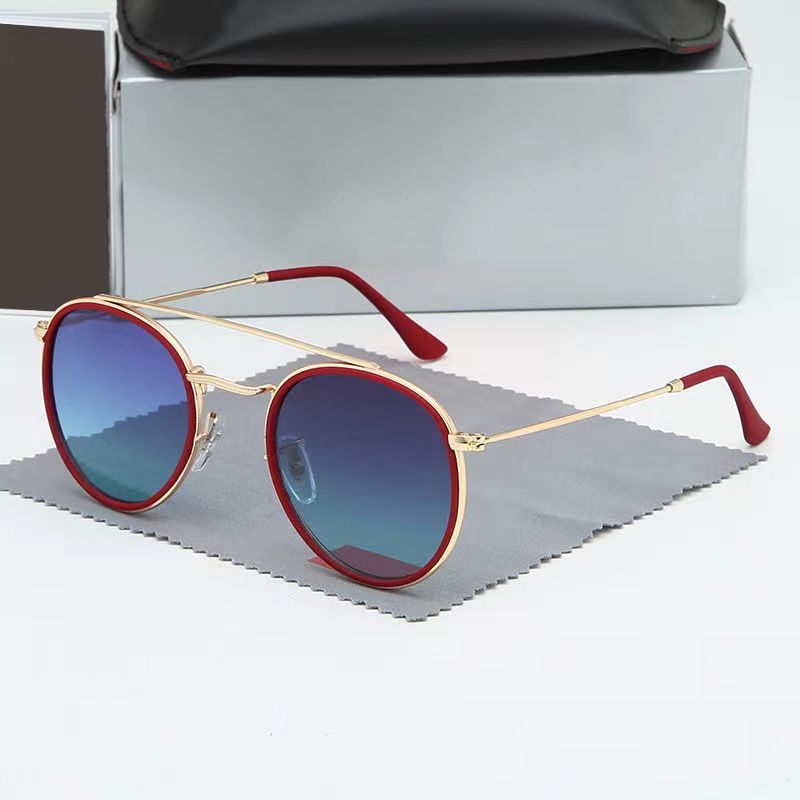 

Classic Brand Retro women Sunglasses 2023 rAyBaNs Luxury Designer Rey Ban Eyewear Ray 3647 Bands Metal Frame Designers Sun Glasses Woman