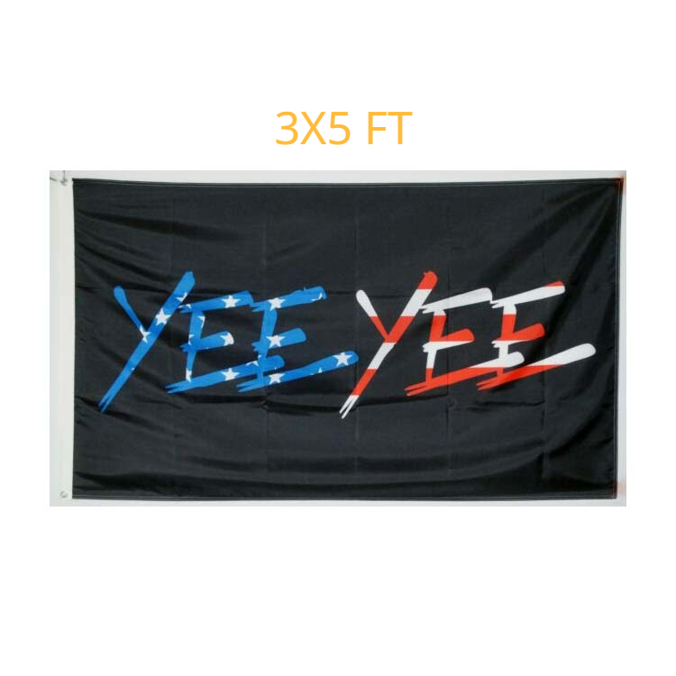 

YEE YEE Flag Black 3x5ft Polyester Club Team Sports Indoor With 2 Brass Grommets