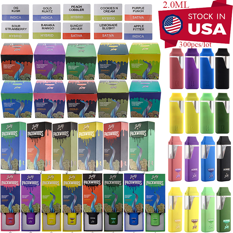 

USA Warehouse Packwoods X Runtz E Cigarettes 2ml Rubber Marble Texture Disposable Vape Pens Rechargeable 10 Flavors Preheat Vaporizers USB Chargers