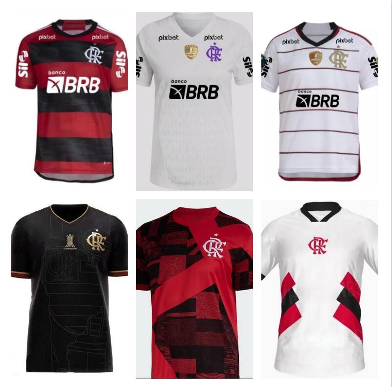 

23 24 Flamengo soccer jerseys DIEGO E. RIBEIRO GABI Outubro Rosa 2023 2024 THIAGO MAIA DE ARRASCAETA Fans Player version Football Shirts Men Uniforms fans version