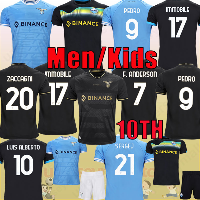 

23 24 Lazio 10th IMMOBILE Soccer Jerseys HOME PEDRO BERISHA 2023 LUCAS away Men Kids kits maglia da calcio top, 22 23 league home