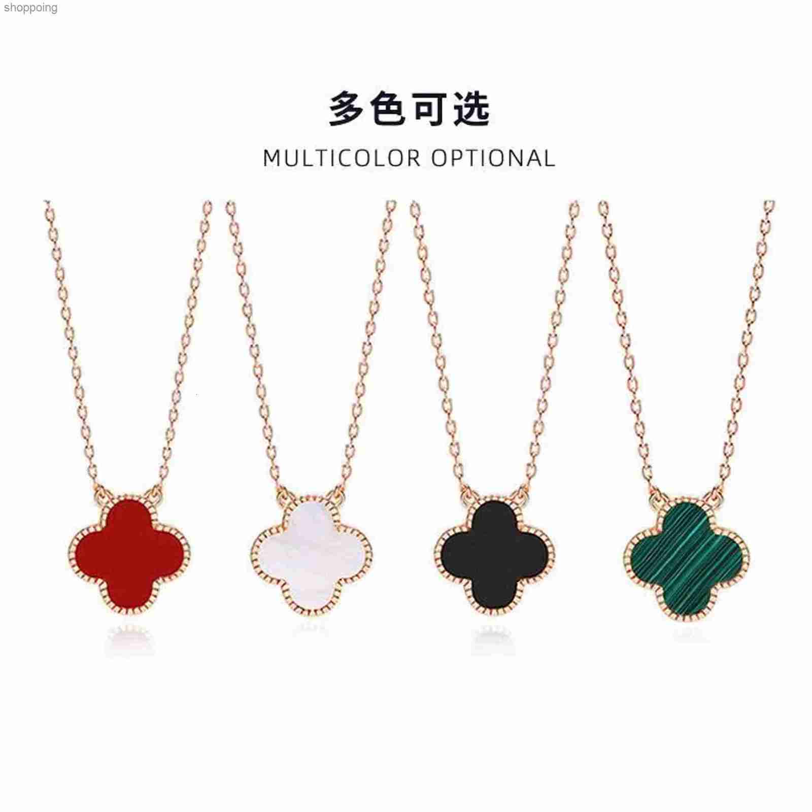 

Classic Fashion Pendant Necklaces for Elegant 4/four Leaf Clover Locket Necklace Highly Choker Chains Jewelry 18k Plated Gold Girls Gift