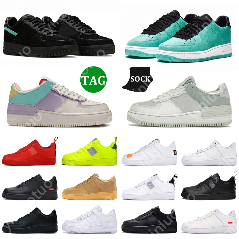 

OG af1 Men Women Casual Shoes One airforce 1 Platform Sneakers Classic White Black Flax Spruce Aura Utility Black Sail airforces 1 trainers sports outdoor, 12