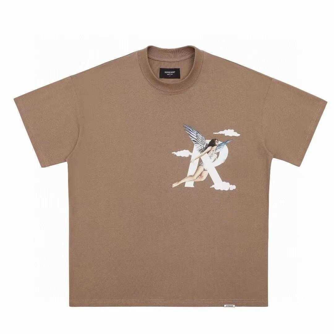 

23hottshirt Represent Fashion Brand American Washed Old Loose Vtg Short Sleeve Mens High Street Inst Shirt Fg9l 1F0TY, Washed black panther head pattern