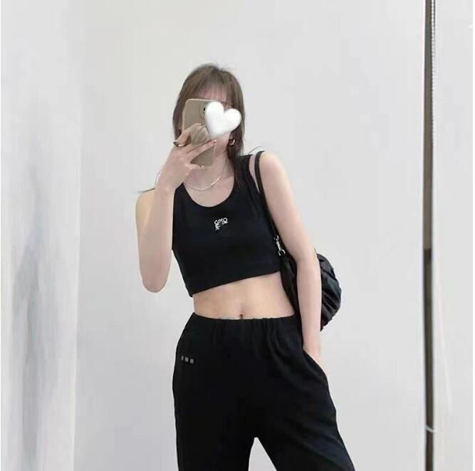 

Bikini Dress Women's Short Top Tank Top Designer Embroidered Cotton Blended Yoga Set Dress Bra Tank Top Women's Solid Vintage T-shirt Women's, White/ short version