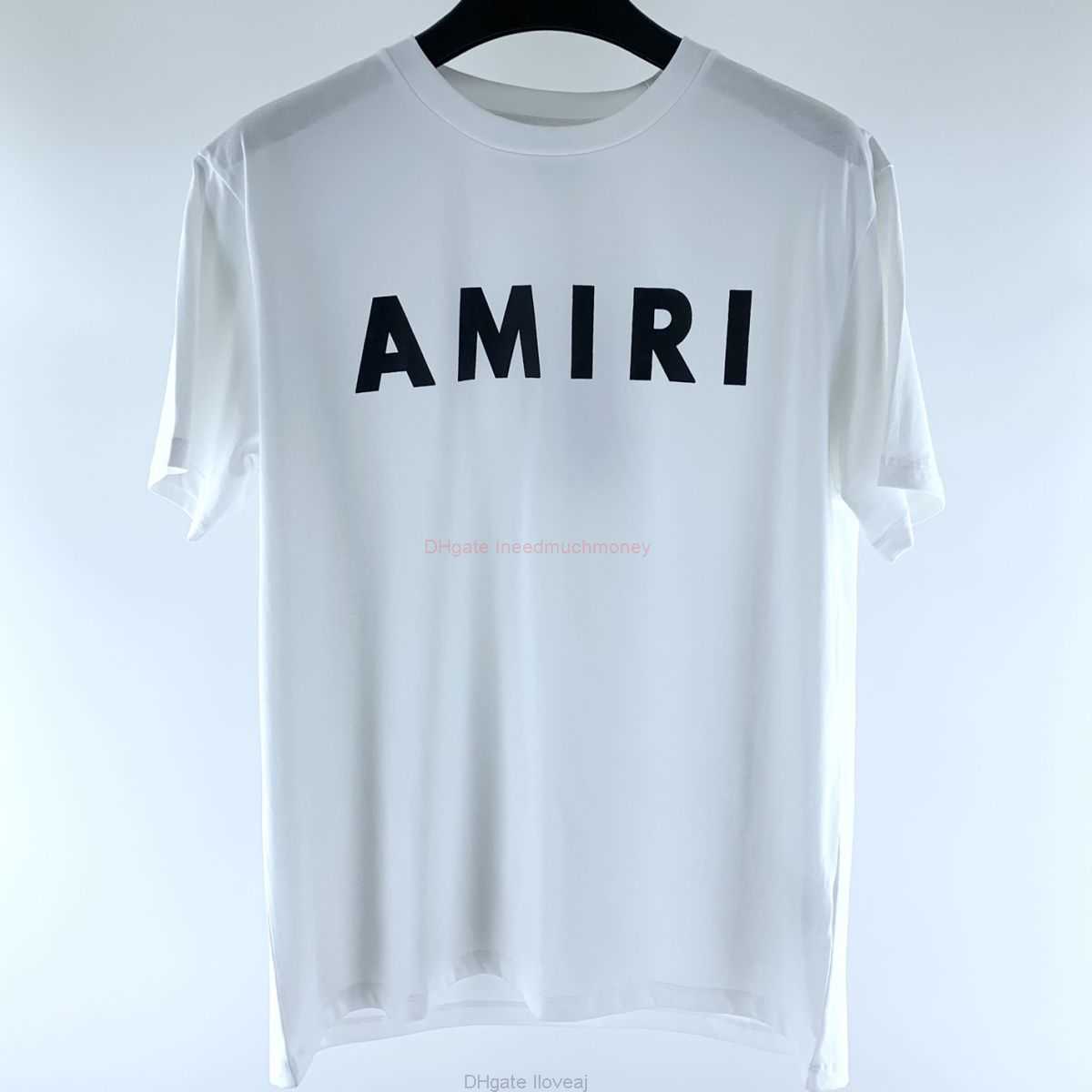

Designer Fashion Clothing Amires Tees Am Tshirt Amies New Round Neck Letter Print Log White Short Sleeve Fashion Comfortable Versatile 22ss High Street Mens Womens L