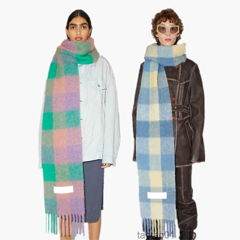 

Scarves 2022 Fashion Europe Latest Autumn and Winter Multi Color Thickened Plaid Women's Scarf Ac with Extended Shawl Couple Warm G09225s97