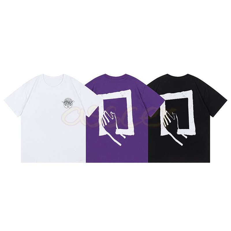 

Men Womens Fashion T Shirt Designer Mens Shake Hands Printing Tees Couples Short Sleeve Clothing Size S-XL, Purple