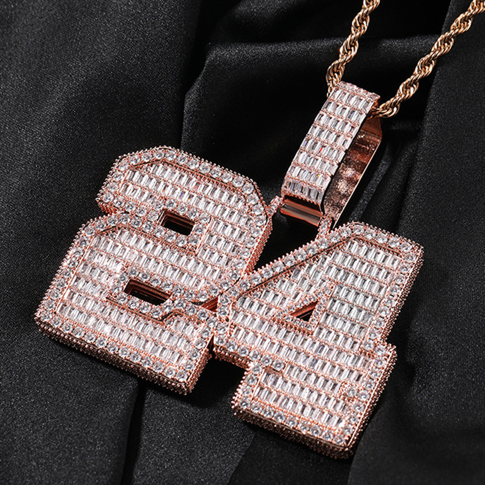 

Hip Hop Square A-Z Custom Numbers Letters Pendant Necklaces Cool Mens Gift