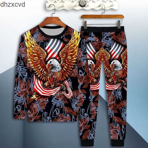 

Mens Tracksuit Two Pieces Sets Jackets Hoodie Pants With 3D printing Fashion Style 2023 Spring Autumn Street clothing Sports Set Tracksuits Jacket Tops 4XL KWL7, Black d
