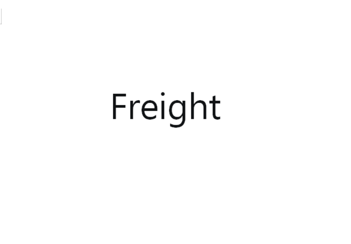 

The freight of back-end truck delivers