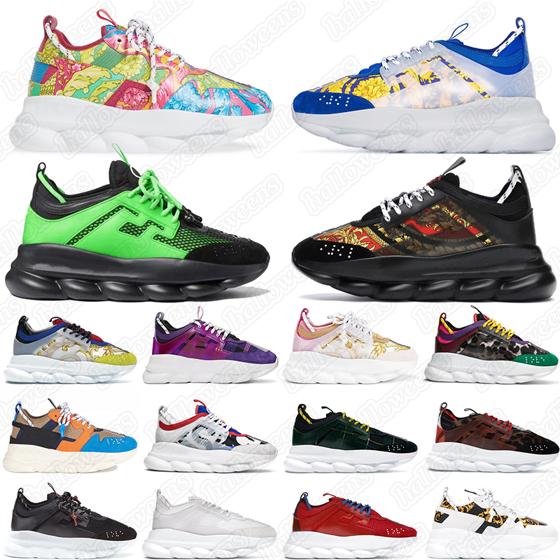 

Top Italy Casual Shoes reflective height chain reaction sneakers triple black white multi-color suede red blue yellow fluo tan luxury men women designer Trainers, A18 black multi-color rubber suede
