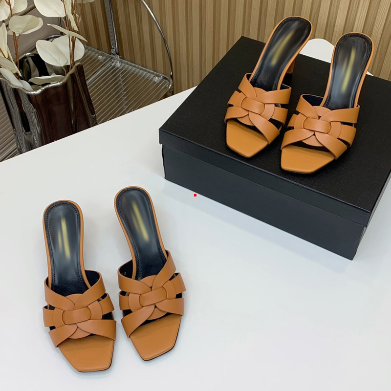 

2023 Retro Slippers Letter Sandals Shoes Flops Genuine Leather Casual Ladies Flat Slipper Summer Outdoor Beach Loafer Party Holiday Fashion Women Shoe -E004, Picture color