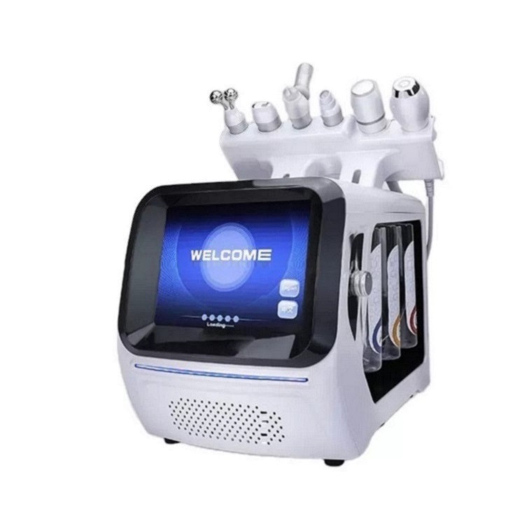 6 en 1 petite machine à bulles chaudes de nettoyage en profondeur Diamond H2O2 GLOW FACIAL MACHINE