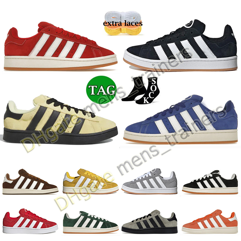 

2023 Fashion Campus 00s Platform Casual Shoes Originals OG Sneakers Dark Green Cloud White Cork Black Grey Gum Better Scarlet Cloud White Men Women Trainers, B17 better scarlet cloud white 36-45