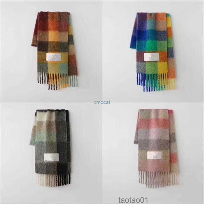 

Scarves 2021 Women Cashmere Winter Ac Scarfs Blanket Scarve Womens Type Colour Chequered Tassel Imitated Multicolor251n0oab