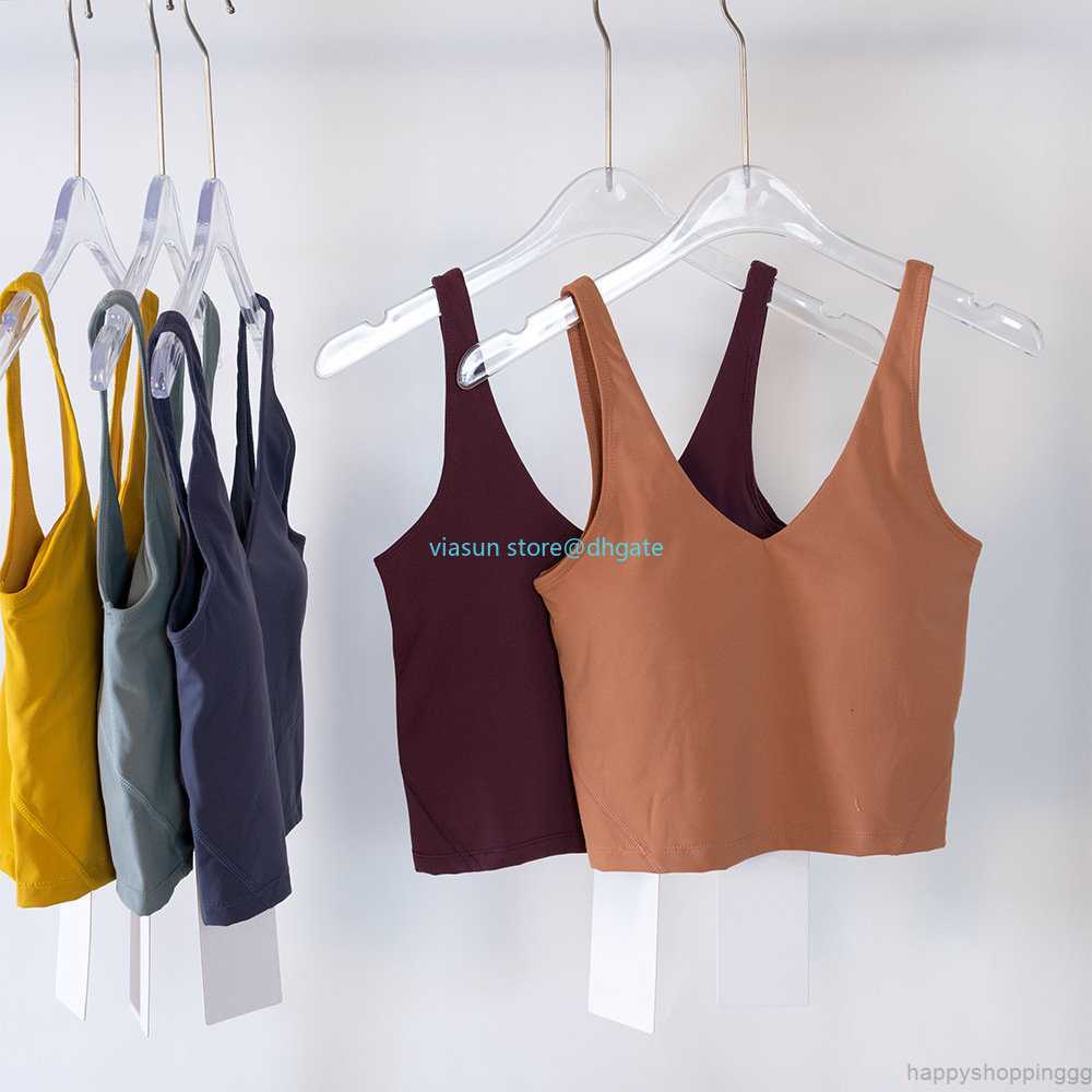 

LL Align Tank Top U Bra Yoga Outfit Women Summer Sexy T Shirt Solid Sexy Crop Tops lulus Sleeveless Fashion Vest 17 Colors, Have logo