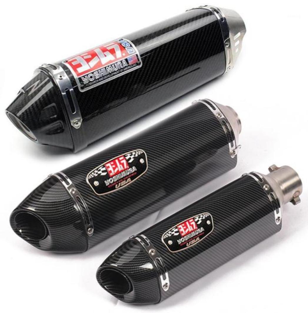 

51mm Universal Motorcycle Exhaust For yoshimura Muffler Fake Carbon Fiber Steel Pipe escape moto pitbike benelli trk 502 cb650f14747362