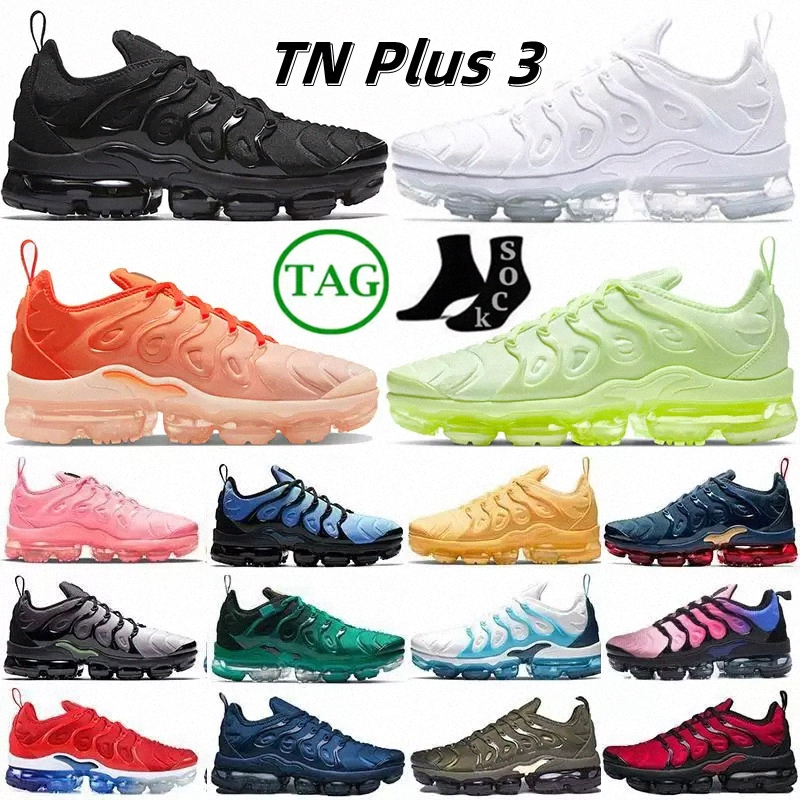 

Men's Women's TN Plus Running Shoes Triple Black Cherry Hyper Violet Olive Orange Gradients Gradient Fashion Classic Outdoor Sneakers Running Shoes