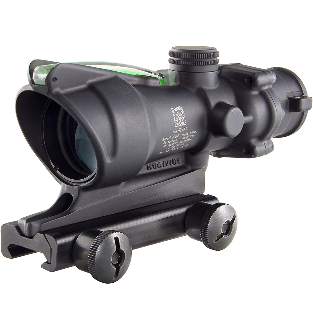 

Tactical Optics Prism ACOG 4x32 Green Red Fiber Rifle Hunting Shooting Scope 20mm Weaver Picatinny Rail Mount Base Scopes