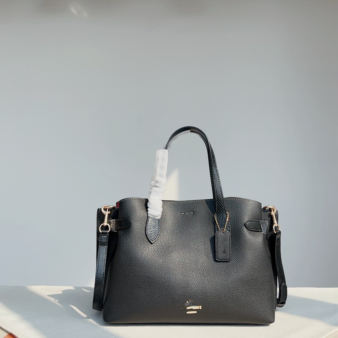 

Designer bag ch187 coch hanna series carryall large space capacity hand bag shoulder bag large basket bag high quality cowhine material, Black