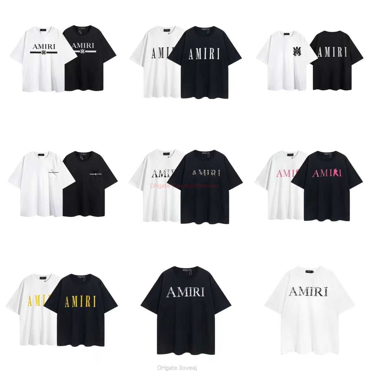 

Designer Fashion Clothing Amires Tees Am Tshirt Amies Ss23 Springsummer Fashion Brand Mens Womens Classic Letter Rabbit Print Short Sleeve Couple Tshirt Tops 2024, White 04
