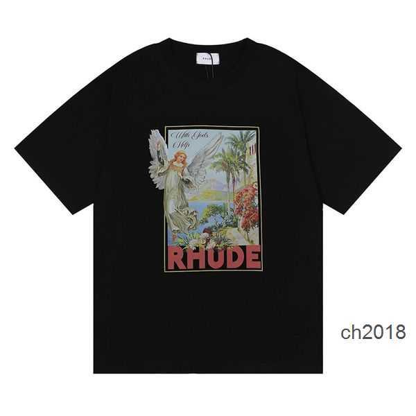 

Desinger Rhude T shirt Brand Mens shirts Men Women High Quality 100%Cotton Clothings Hip Hop Top Tees US Size S-XXL 7SGM, Rhude-7