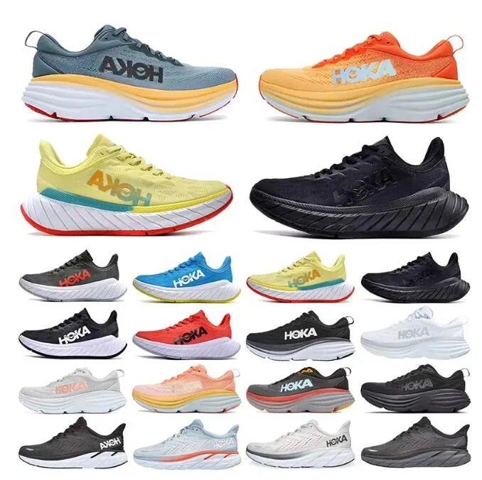 

Hoka Bondi 8 Clifton 9 Athletic Shoes Runner Hokas Carbon x2 Triple Black White Light Blue Outdoor Sports Designer Trainers Lifestyle Shock Absorption 36-45, 12