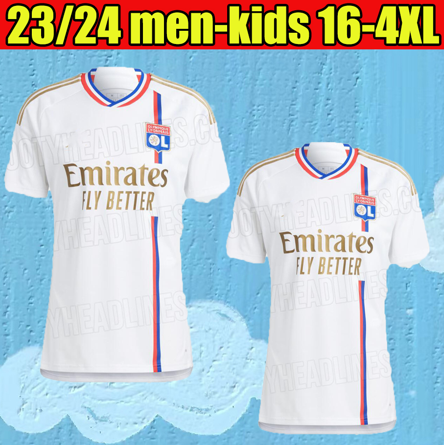 

2023 Maillot Lyon Soccer Jerseys 2023 2024 Olympique Lyonnais OL Digital Fourth Shirts TRAORE MEMPHIS Men Football Shirt Kids Kits Equipment BRUNO G, Away