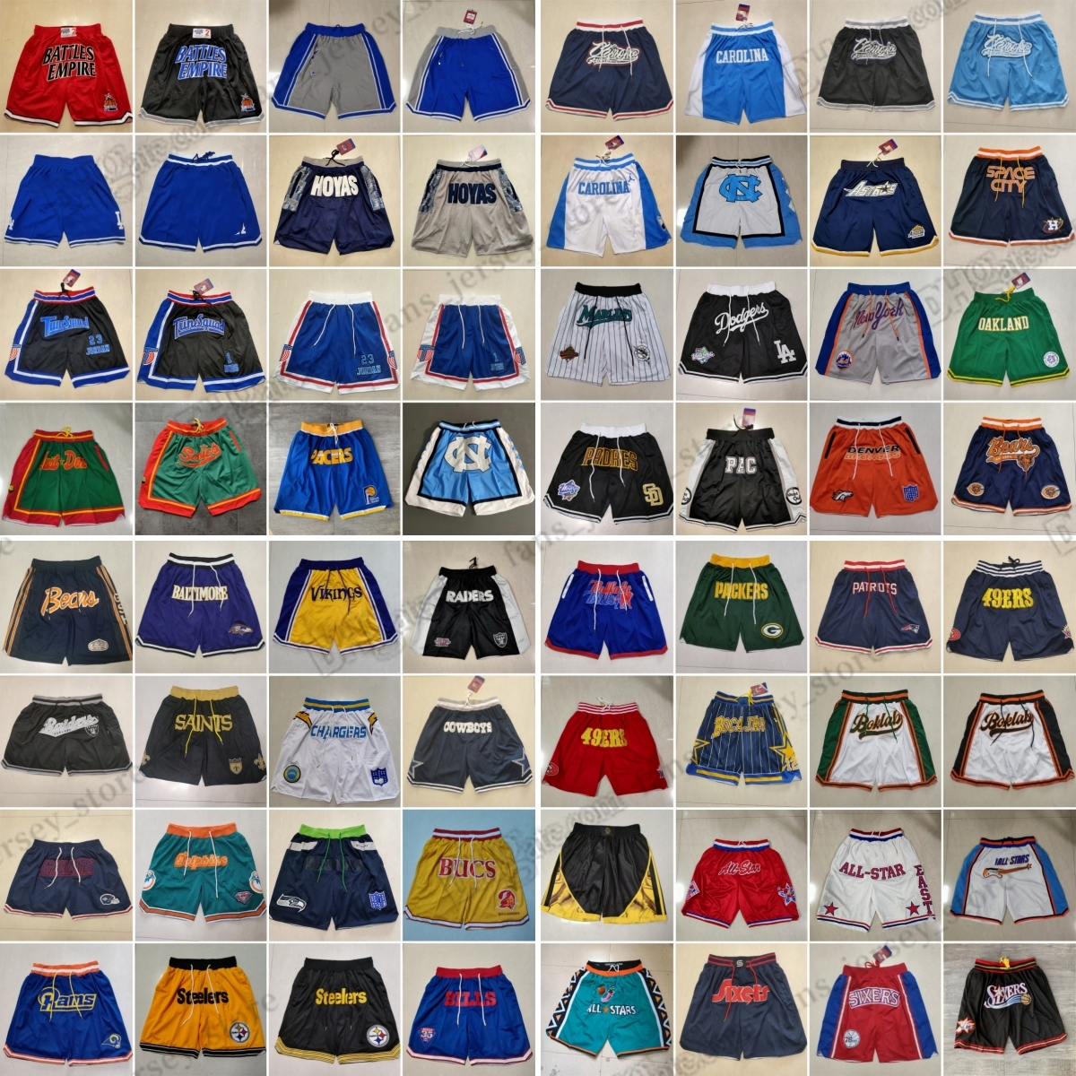 

Basketball Baseball Shorts JUST DON Pocket All Team Stitched JustDon Hip Pop Pant With Pockets Zipper Sweatpants Breathable Fashion White Blue Red Mens, Need which number