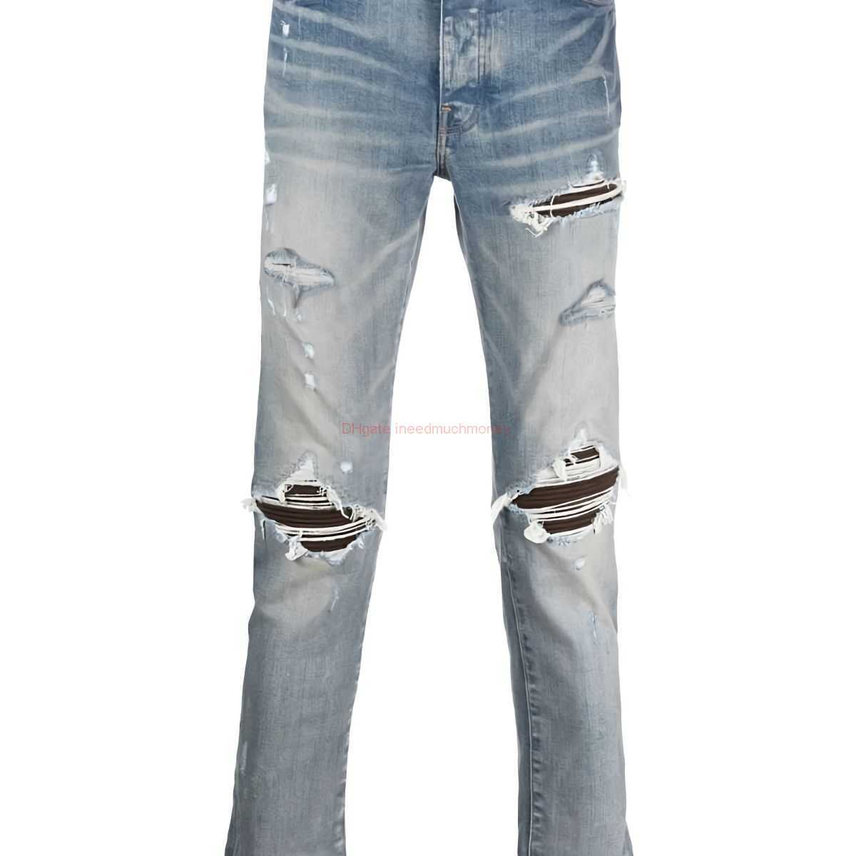 

Designer Clothing Amires Jeans Denim Pants Amies Store Trend Brand Jeans Men Distressed Ripped Skinny Motocycle Biker Rock Hip hop Pant Fashion Straight Trousers 16, Beige